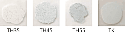 Figure 2. Homogeneity of hydroxyapatite-based toothpaste from freshwater mussel shells. Note: TH35 = 35% hydroxyapatite, TH45 = 45% hydroxyapatite, TH55 = 55% hydroxyapatite, TK = commercial toothpaste.